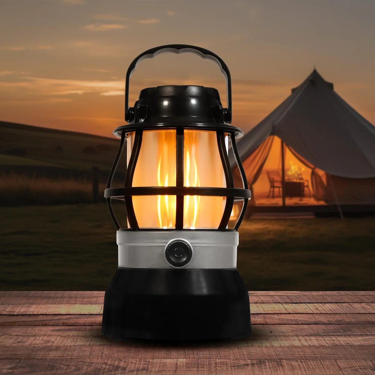 Leisurewize Camping Lantern with Realistic Flame LED Effect - Image 6