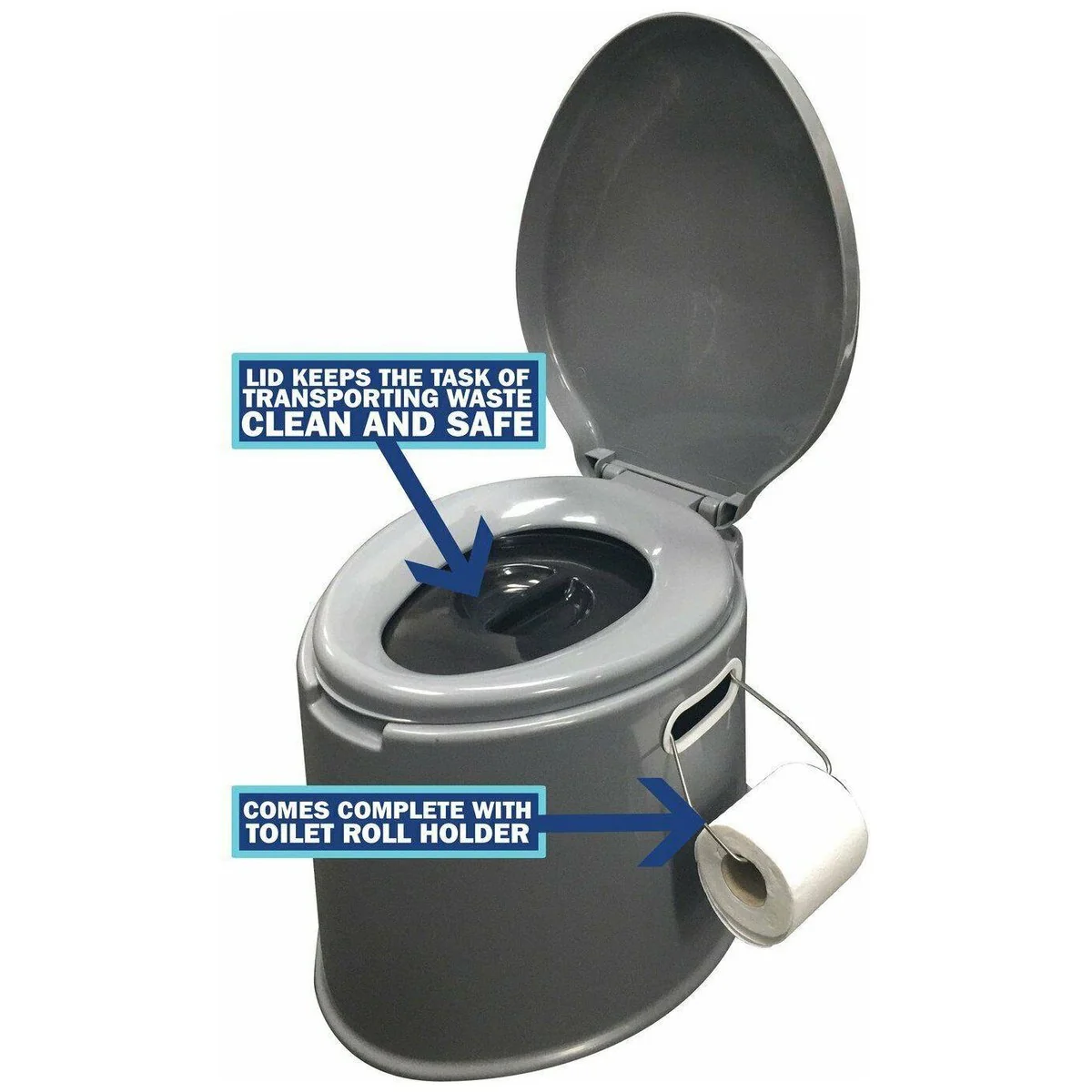 Leisurewize Camping Toilet Lightweight and Portable with Seat Festivals Outdoor Caravan - 5L - Image 4