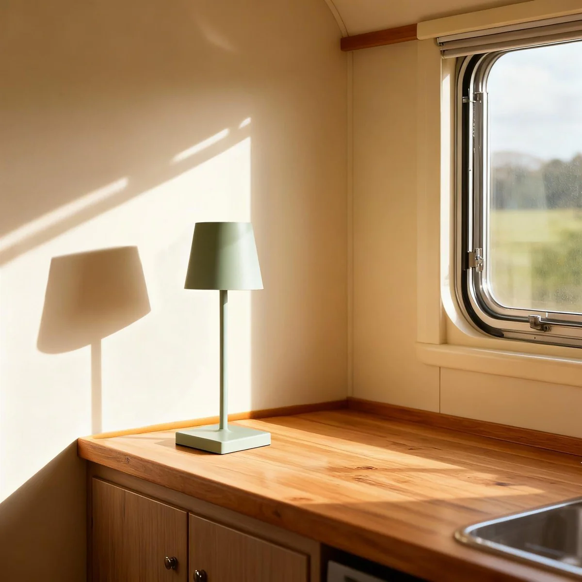 Leisurewize Caravan Camping Table Lamp - Lucia Green - Image 3