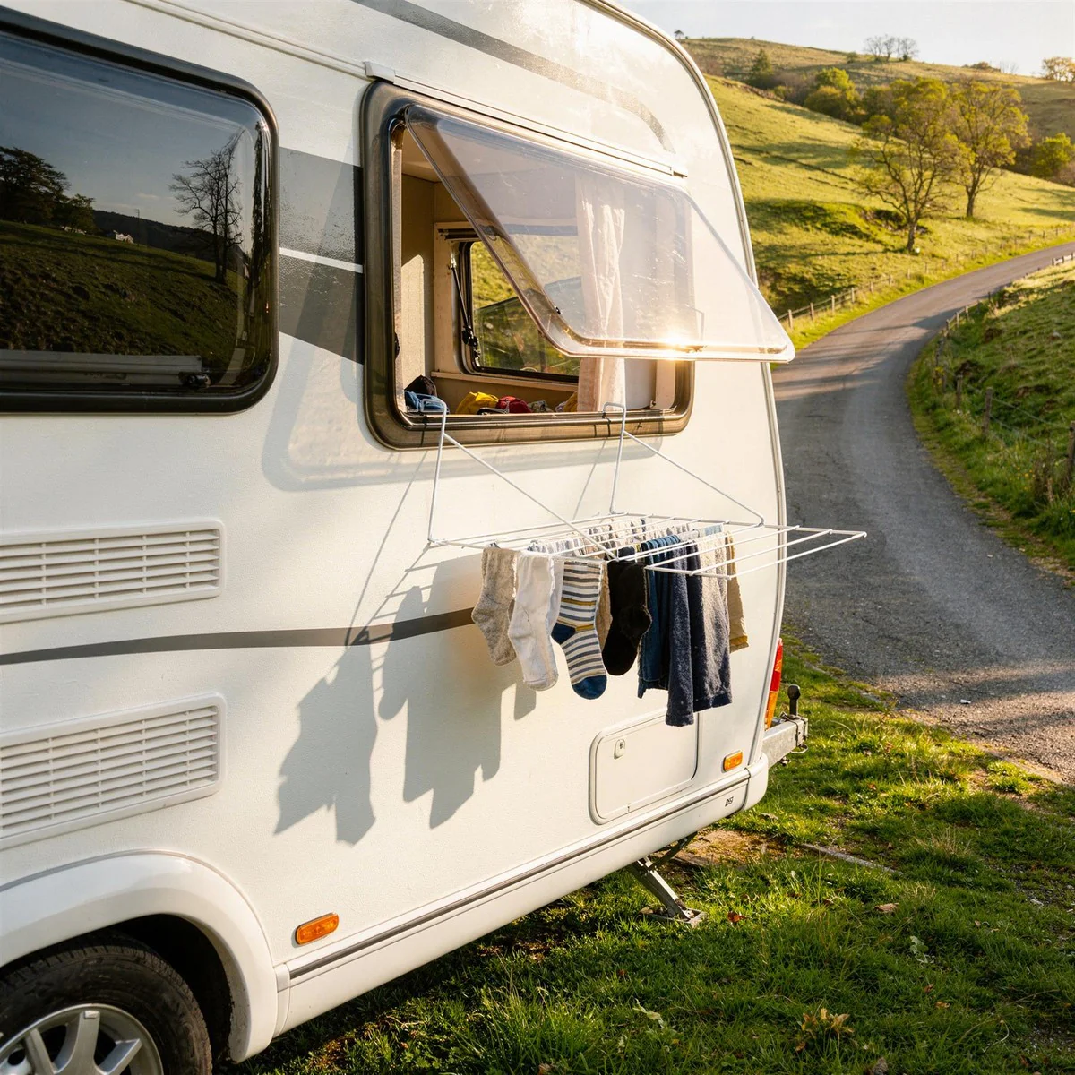 Leisurewize Caravan & Motorhome Clothes Airer - Image 2