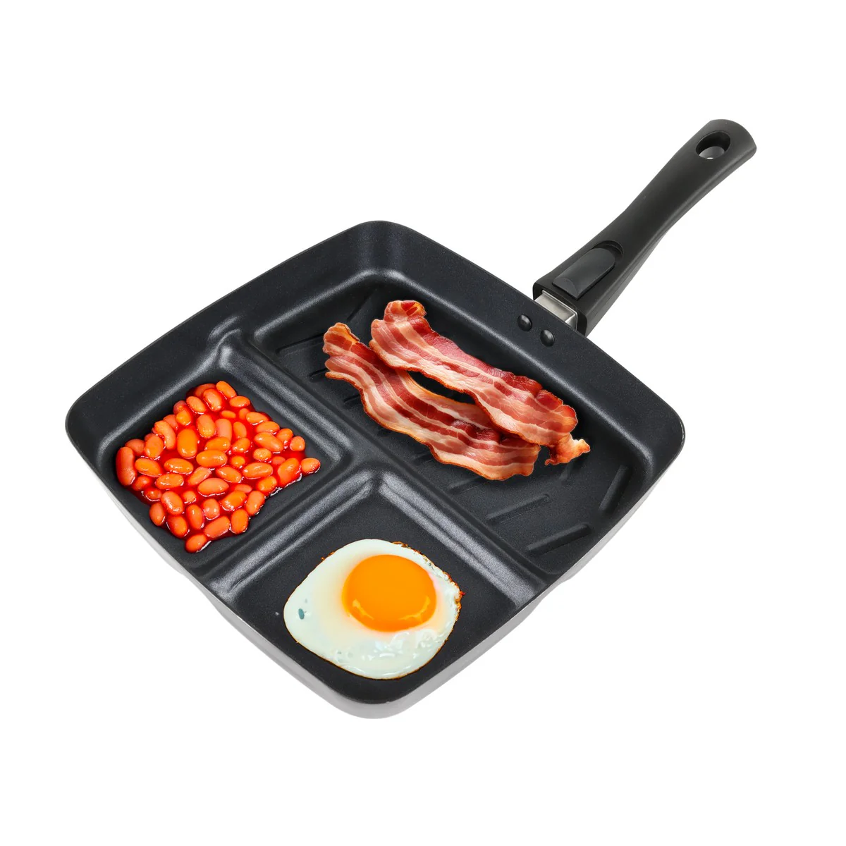 Leisurewize No Stick Tri Cooking Pan, 3 Sections