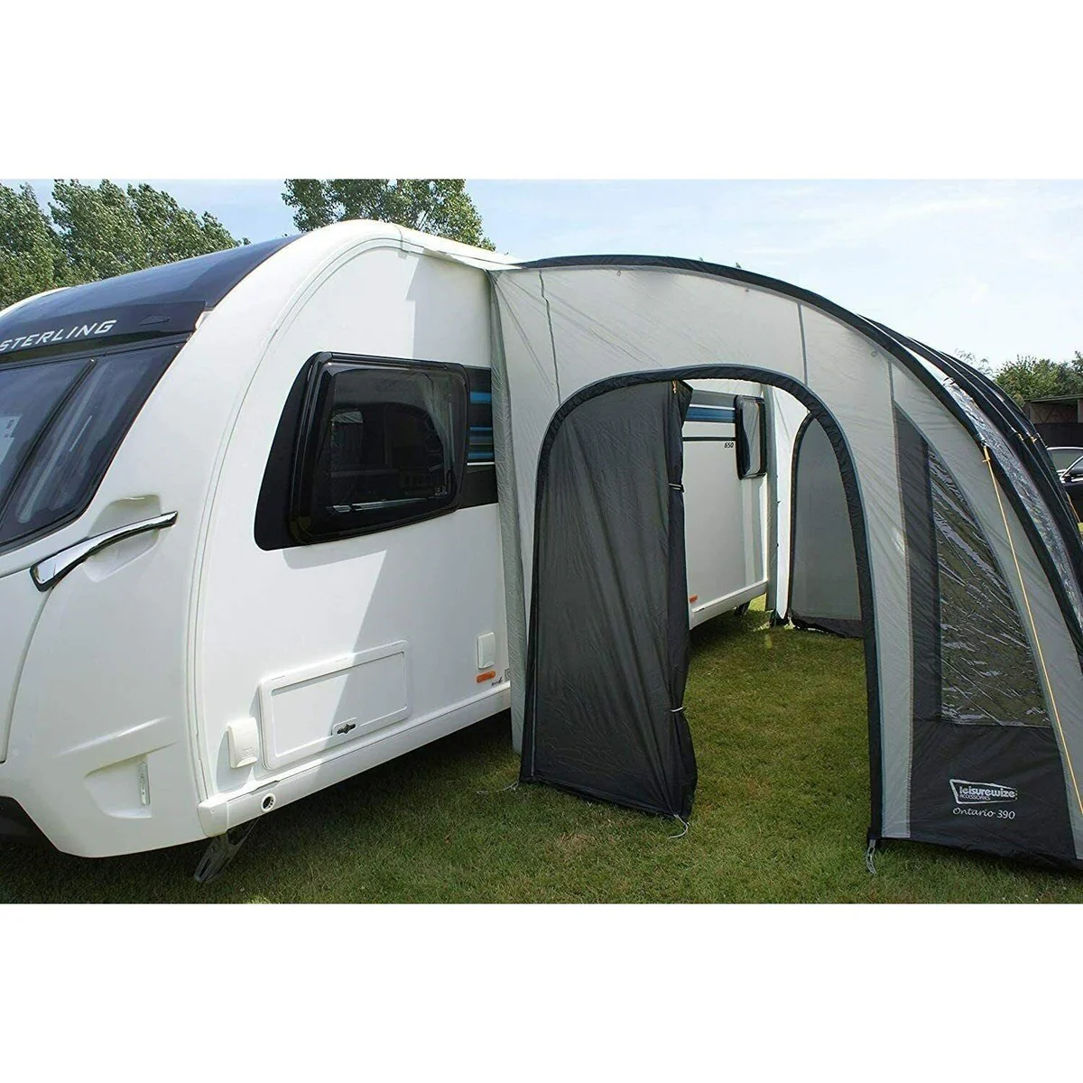 Leisurewize Ontario Ultimate Caravan Poled Porch Awning 390cm Charcoal 2022 - Image 4