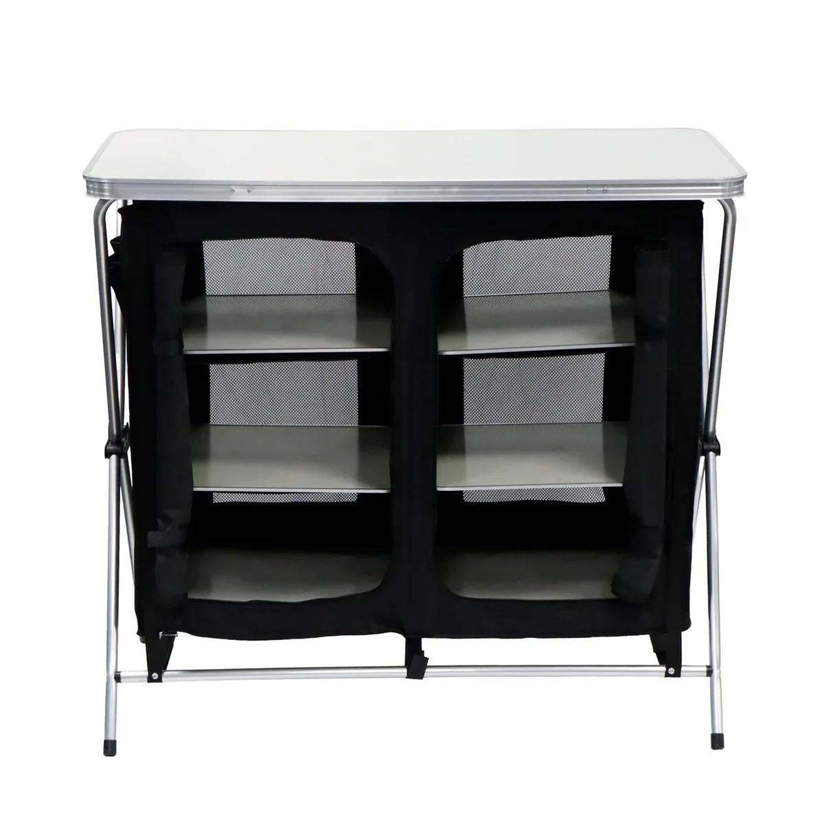 Leisurewize Portable Camping Table & Storage Cupboard Foldable Aluminium Frame - Image 7