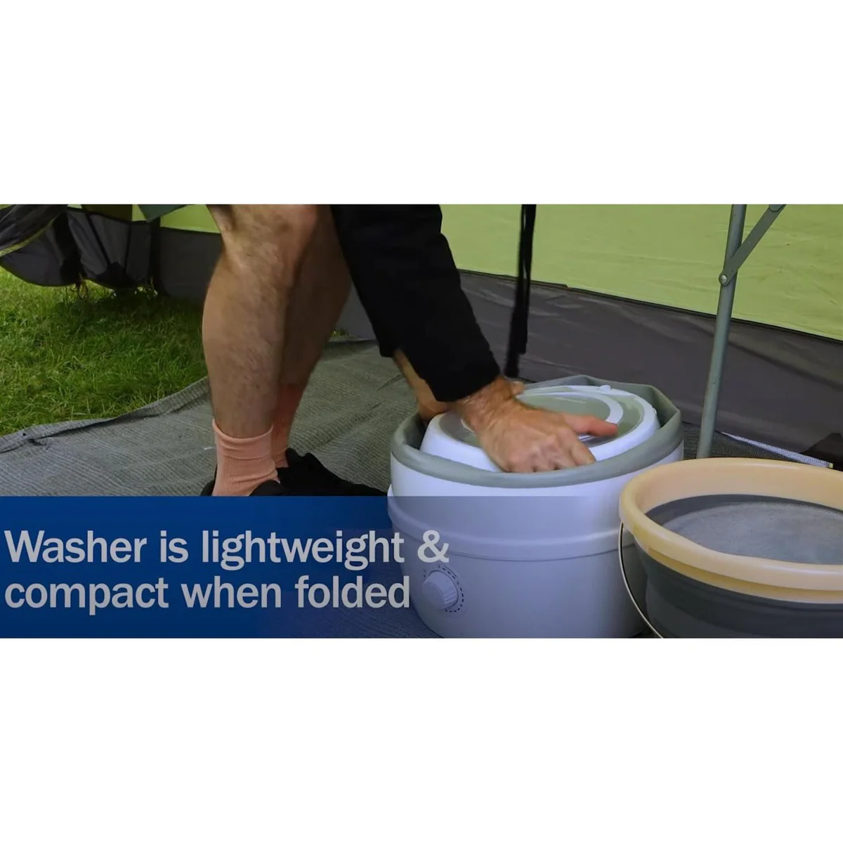 Leisurewize Portable Collapsible Washing Machine 230v Mains Camping Caravan Motorhome - Image 3