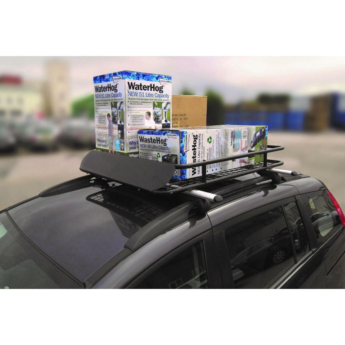 Leisurewize Universal Heavy Duty Steel Aerodynamic Roof Rack Bar Tray Carrier - Image 4