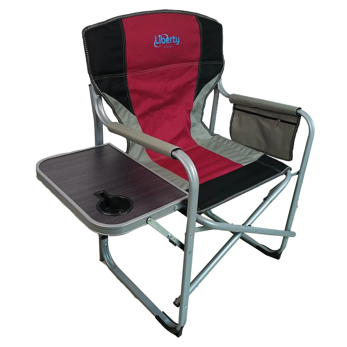 Liberty Magenta Directors Chair with Side Table Camping Caravan - Image 5