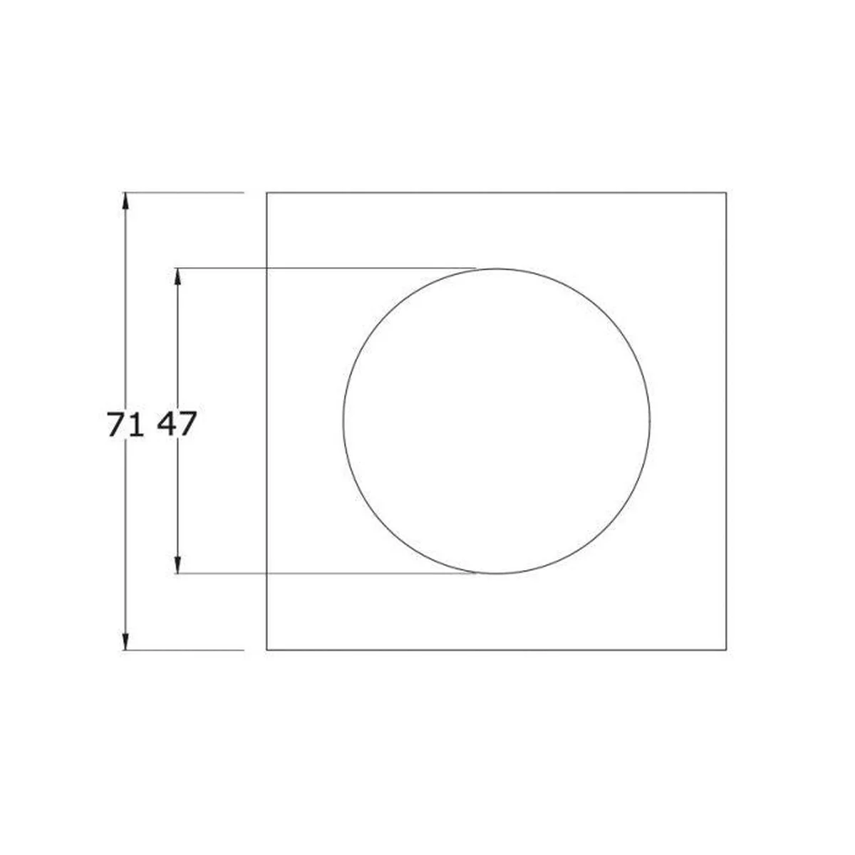 Lock Ring Square Chrome � 71 X 71Mm - Image 2