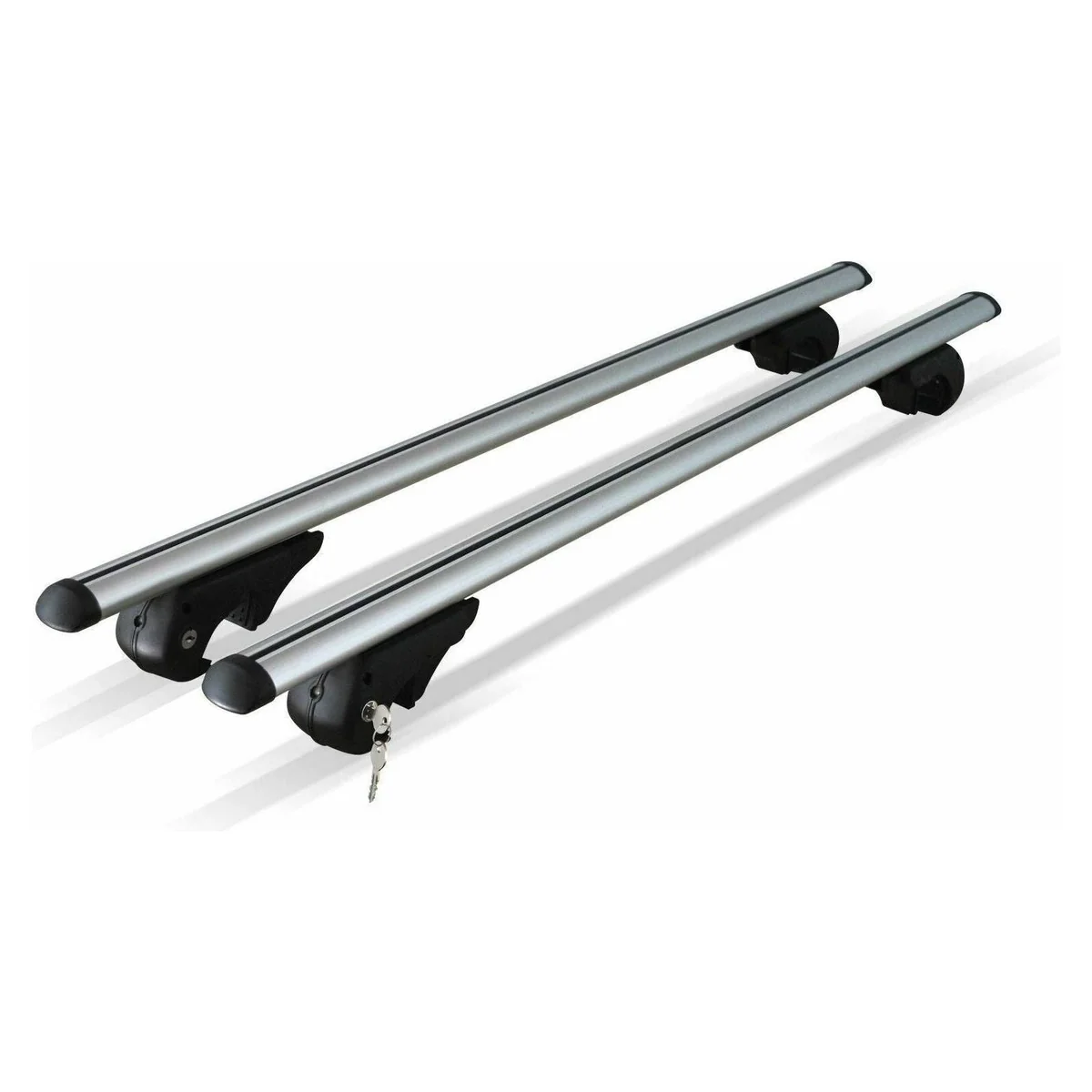 Locking Universal Aluminium Car Roof Bars Cross Rack 1.2M For Raised Rails 90kg - Image 3