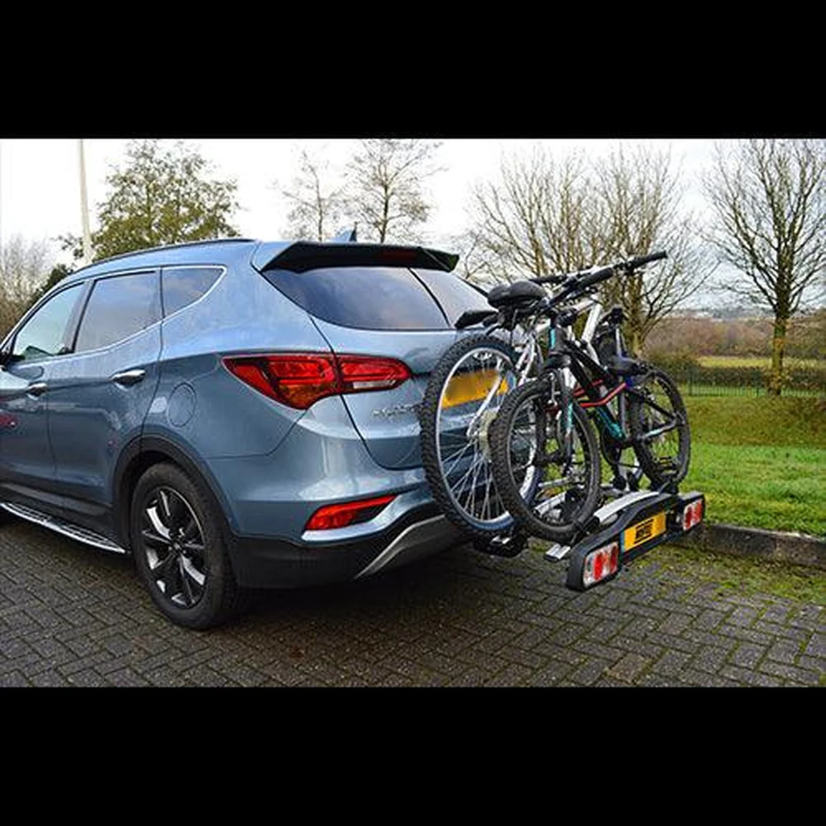 M-Way Towball Mounted Car Rear Tow Bar Cycle Holder 2 Bike Carriers with Electrics - Image 4
