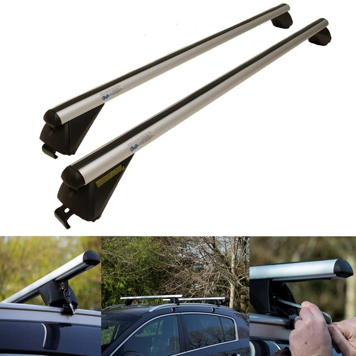 Maypole 1.2m Car Roof Bars for Profile Flush Rails - Image 6