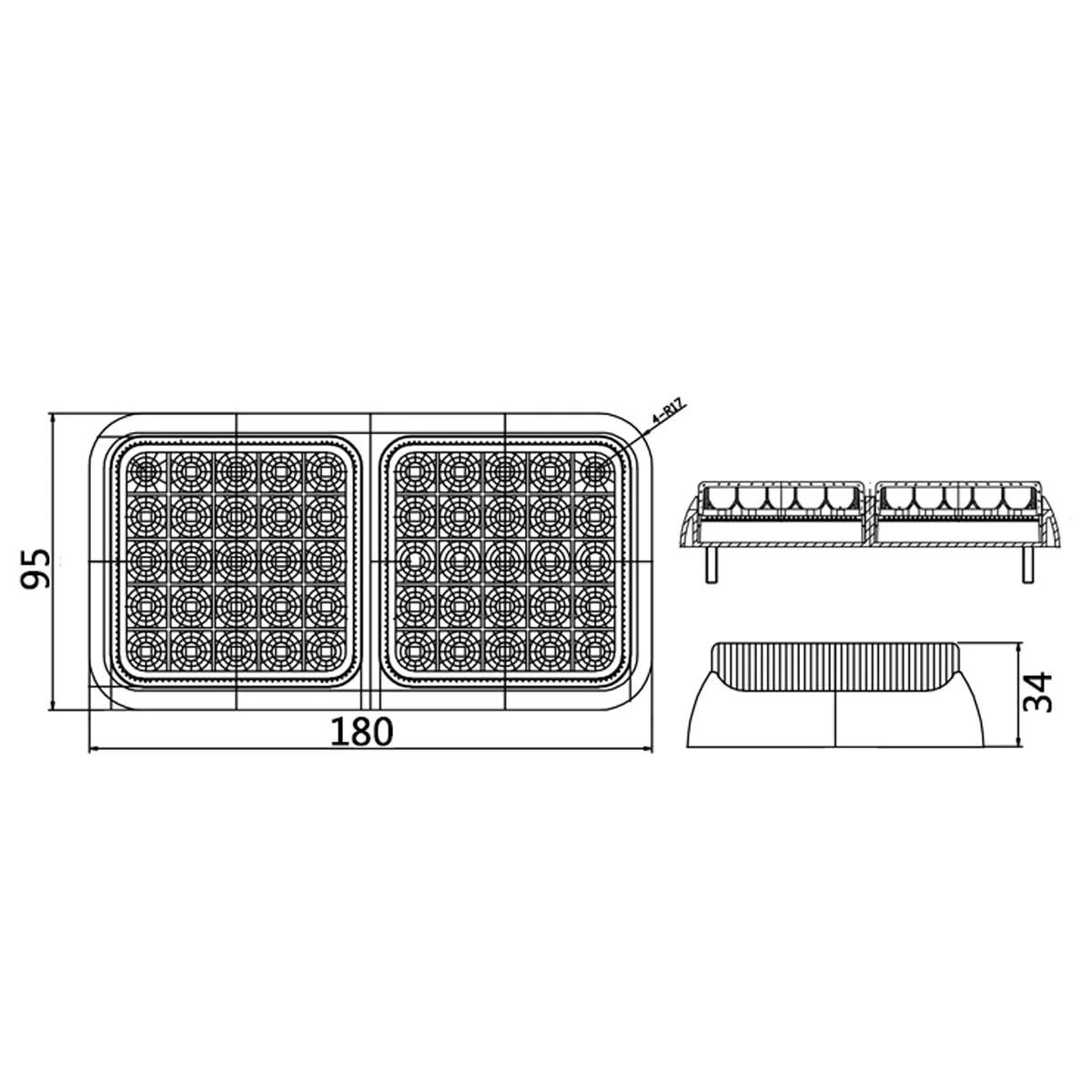 Maypole 12v/24v LED Trailer Lights Combination Lamp Ifor Williams Brian James MP9637B - Image 2