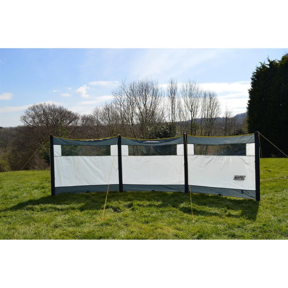 Maypole 3 Panel Inflatable Camping Windbreak with Windows L480cm x H140cm - Image 4