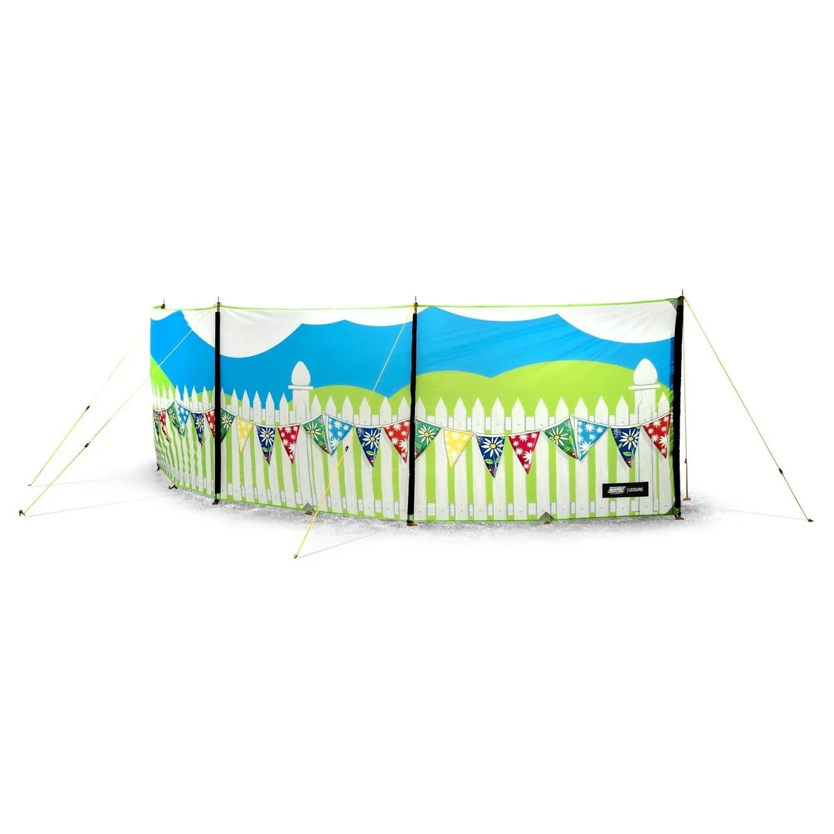 Maypole 3 Panel Poled Windbreak Summer Days 5m x 1.4m - Image 2