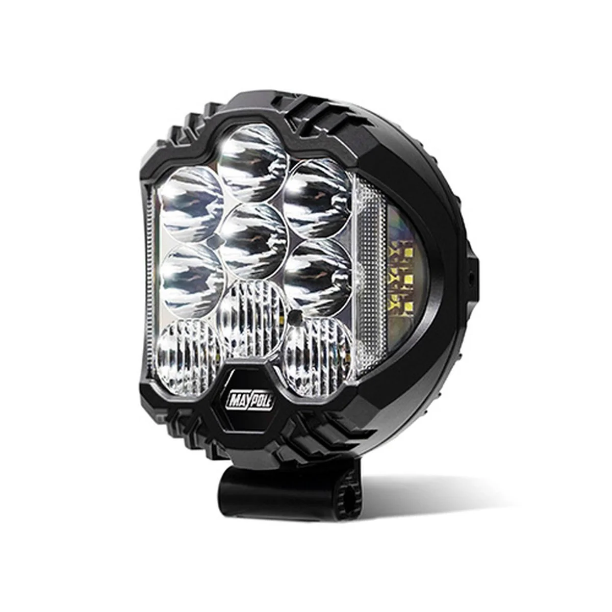 Maypole 7" Inch Spot & Flood Round 12 24 V Volt LED Light Dip Side 125M Beam 40W E - Image 3
