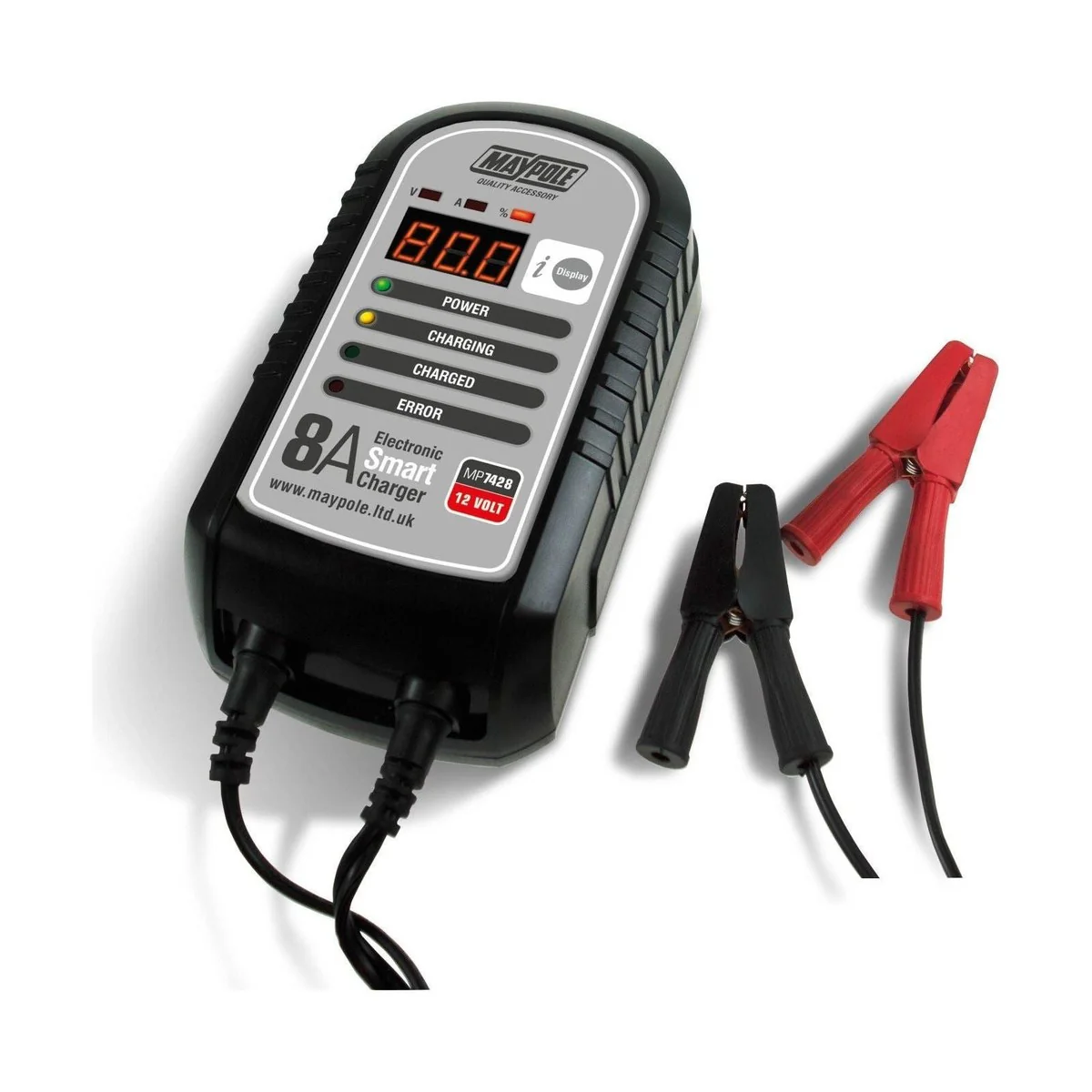 Maypole 7428 8A 12V Car Bike Caravan Van Electronic Smart Battery Charger - Image 3