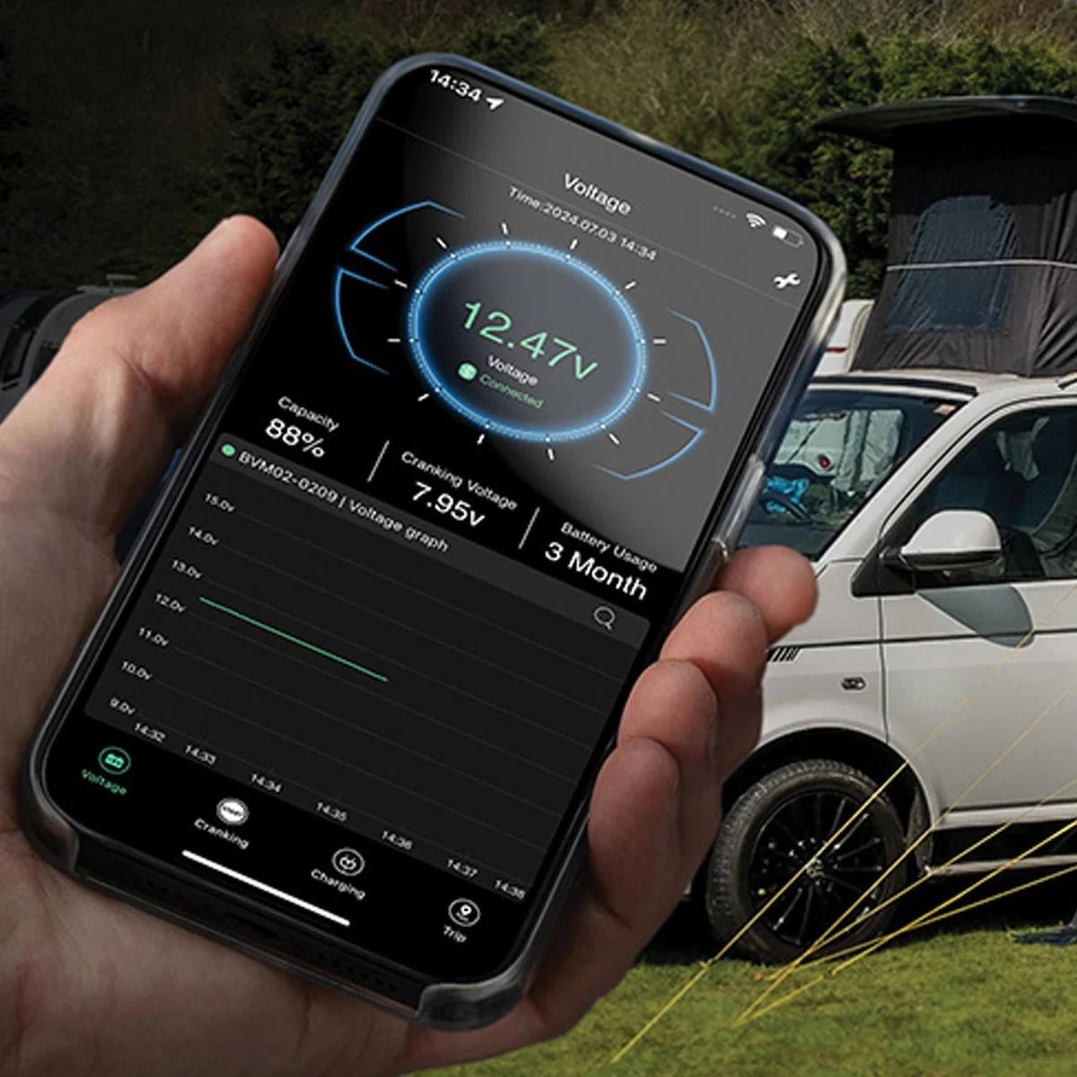 Maypole Bluetooth Smart Battery Health Monitor – 12/24V AGM, GEL, Lead Acid & Lithium Ion Batteries - Image 4