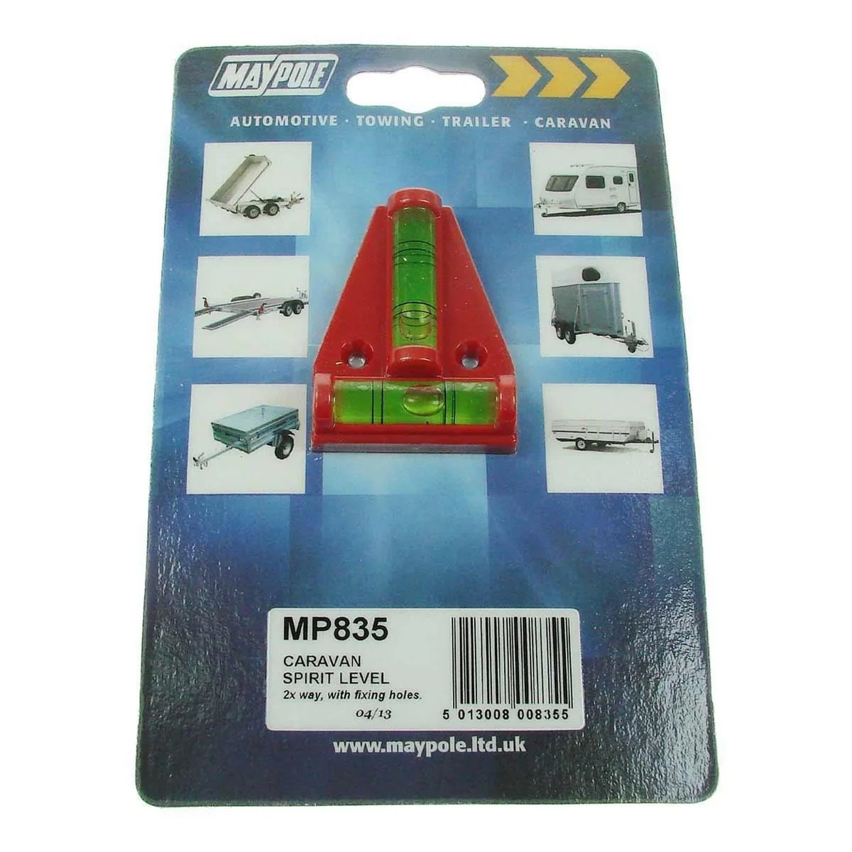 Maypole Caravan Spirit Level with Fixing Holes (Display Packaging) - Image 2