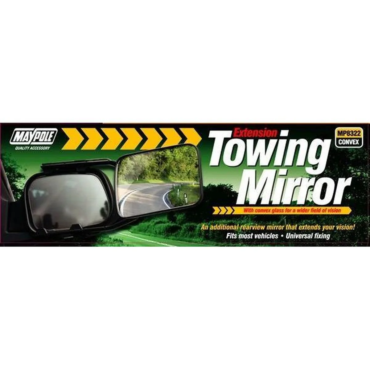 Maypole Caravan Trailer Mirror Glass Extension Towing Mirrors 8322 Convex Car - Image 6