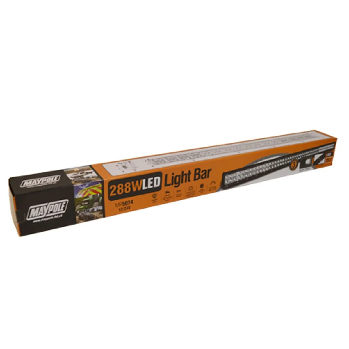 Maypole MP5074 288W 96x3W Spot/Flood Combo XL LED Light Bar 12/24V 1115MM 45" - Image 4