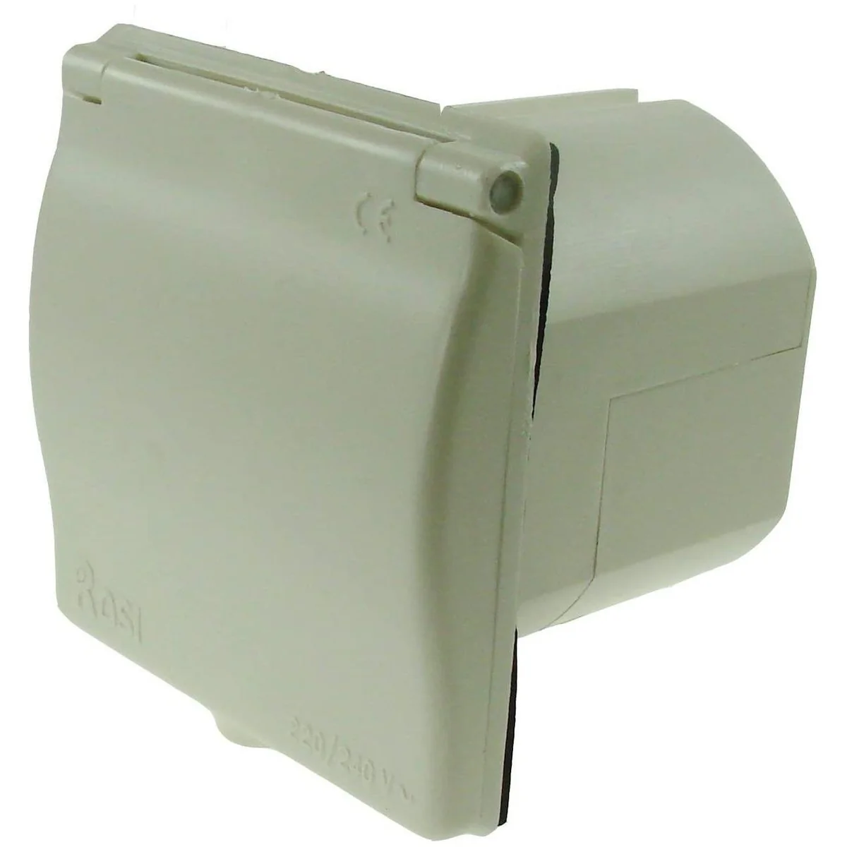 Maypole MP598B 240V 16Amp Mains Flush Fit Socket- Caravan Inlet White