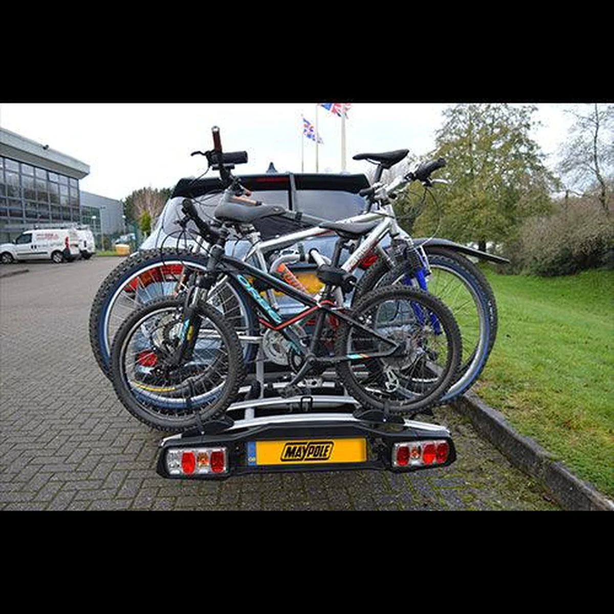 Maypole Towball Mounted Car Rear Tow Bar Cycle Holder 3 Bike Carriers 45kg Load - Image 8