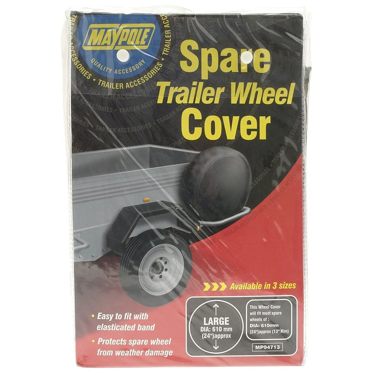 Maypole Trailer Spare Wheel Cover 13" Mp94713 Towing - Image 4