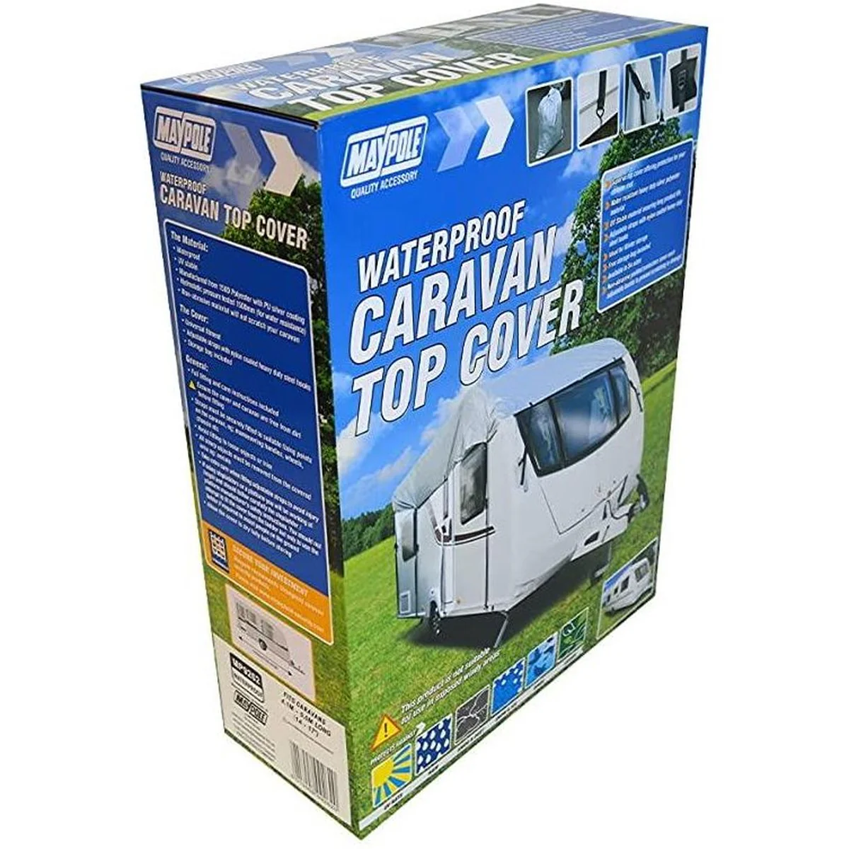 Maypole Waterproof UV Stable Caravan Top Cover Fits up to 4.1m-5.0 (14-17") MP9262 - Image 6