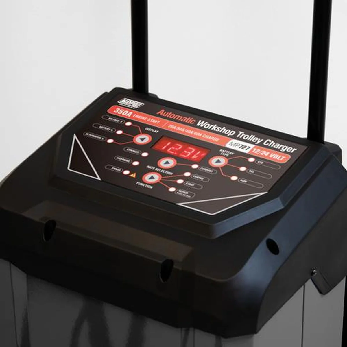 Maypole Workshop Automatic Start Trolley Battery Charger 60A /350A 12-24V - Image 3
