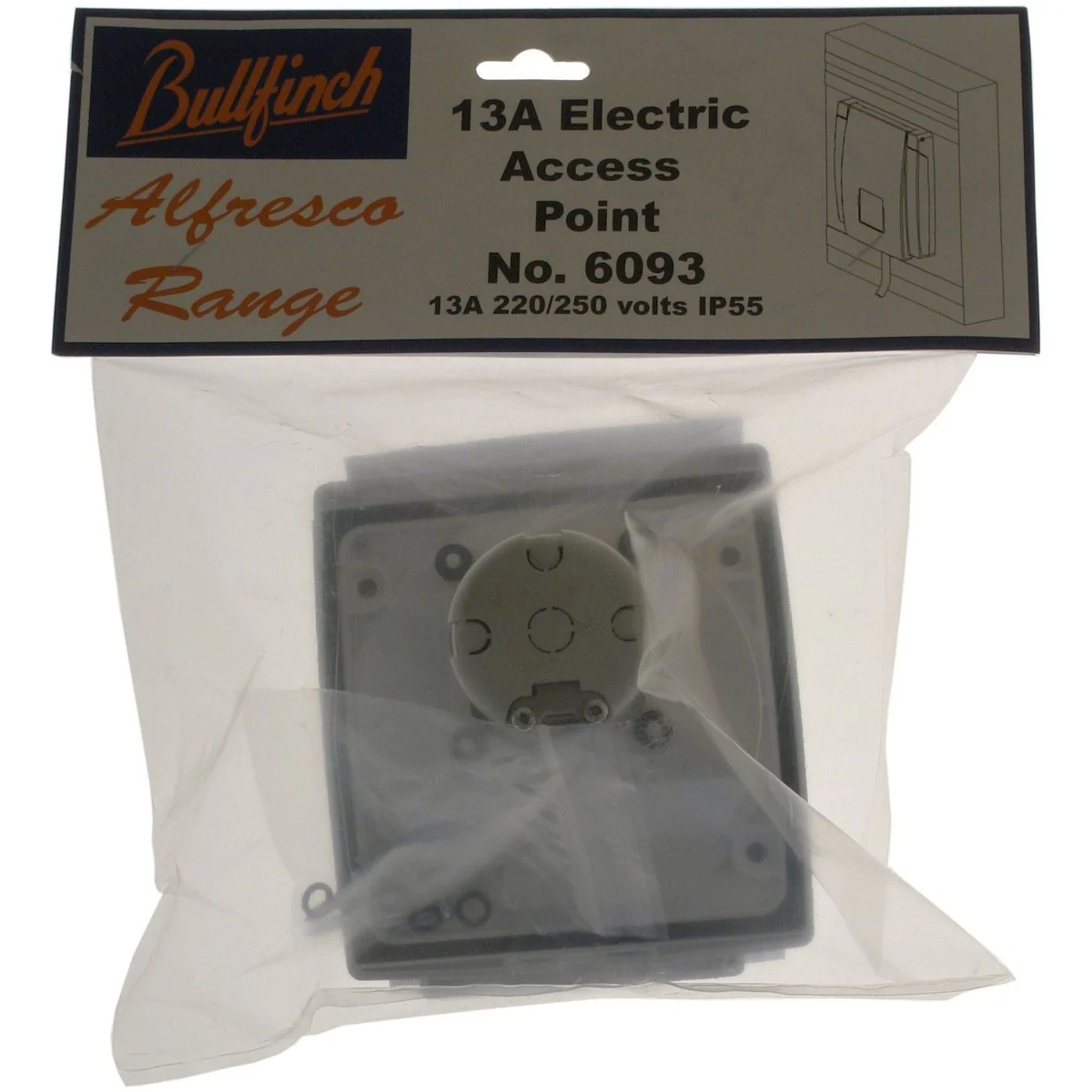 MDS1203 Bullfinch White 230v Outlet 6093/01
