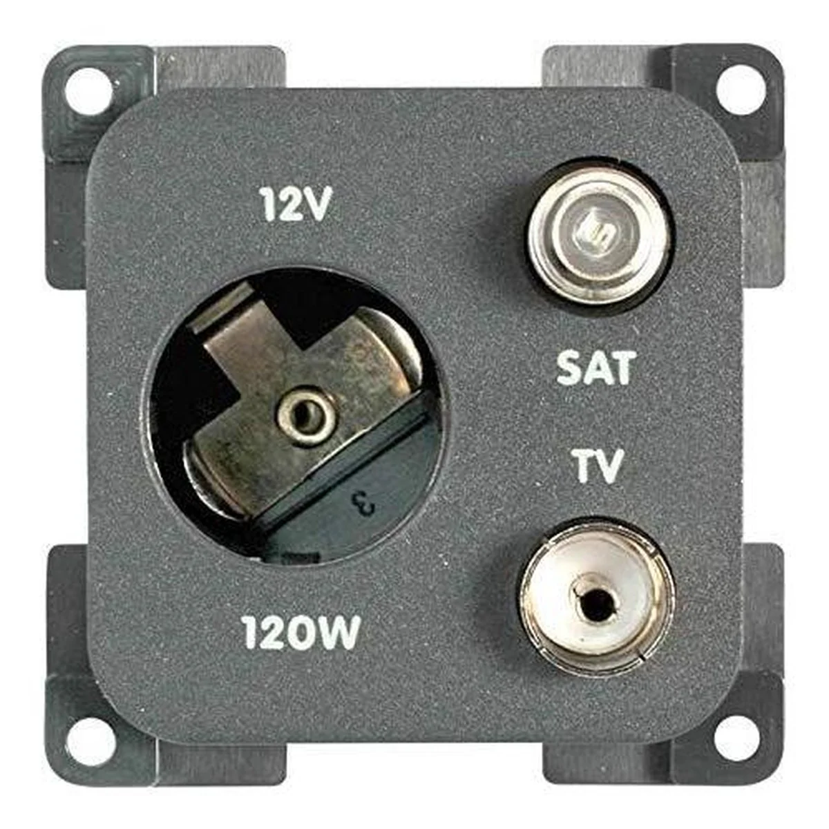 MDS1203 CBE Grey 12v, TV and Satellite Socket 270232