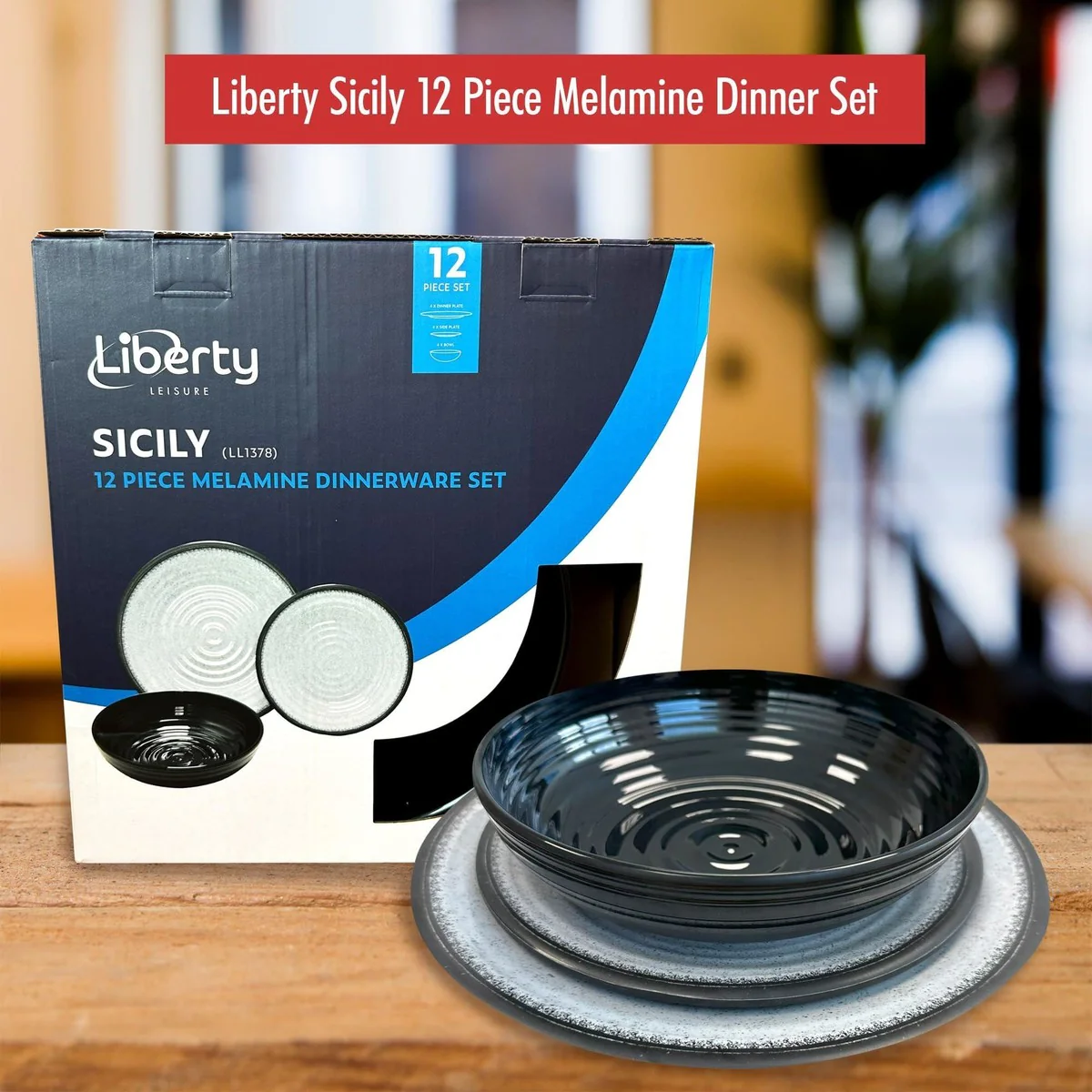 MDS1203 Liberty Sicily 12 Piece Melamine Dinner Set LL1378 - Image 4