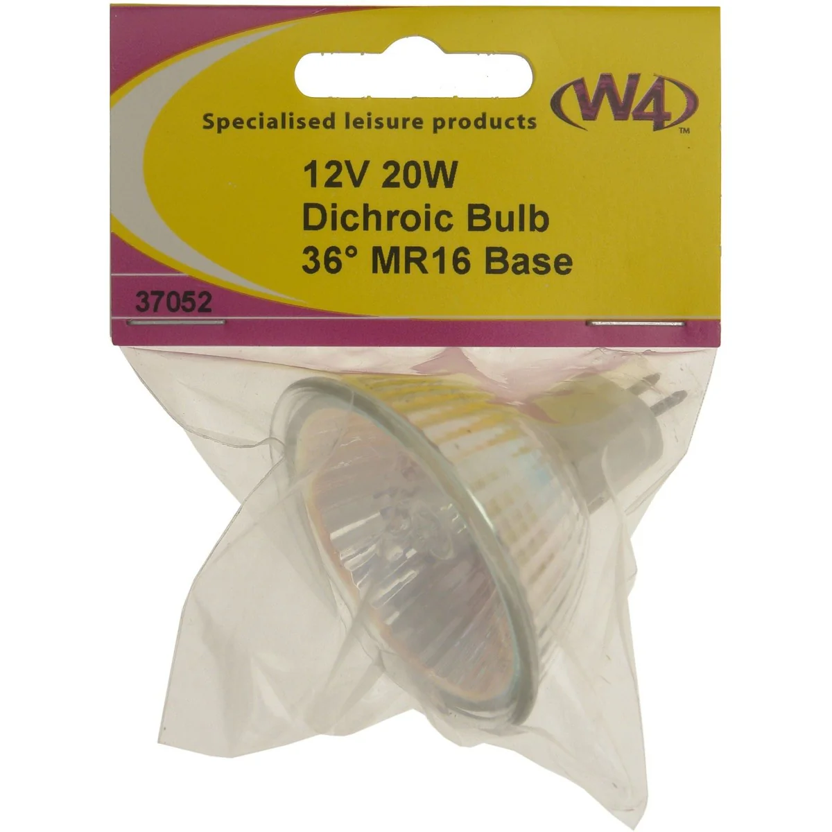 MDS1203 W4 12v 20w 30 MR16 dichroic bulb 37052