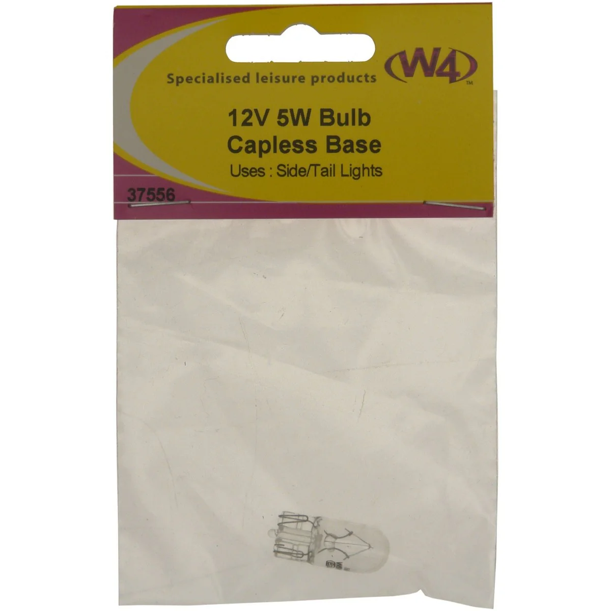 MDS1203 W4 12V 5W Capless Bulb 37556