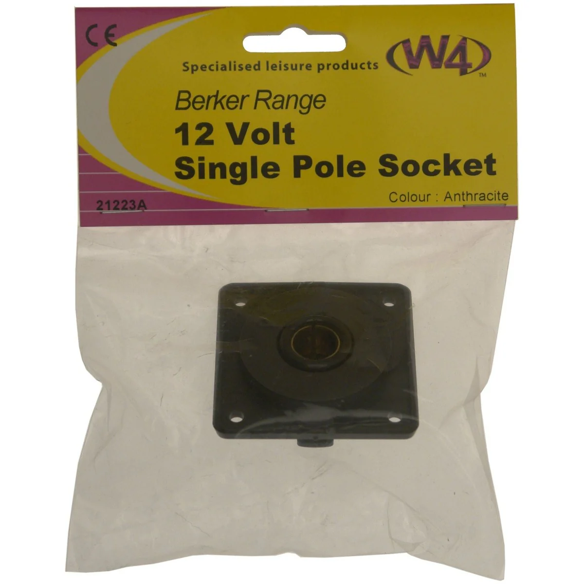 MDS1203 W4 12v Single Pole Socket Anthracite 21223A
