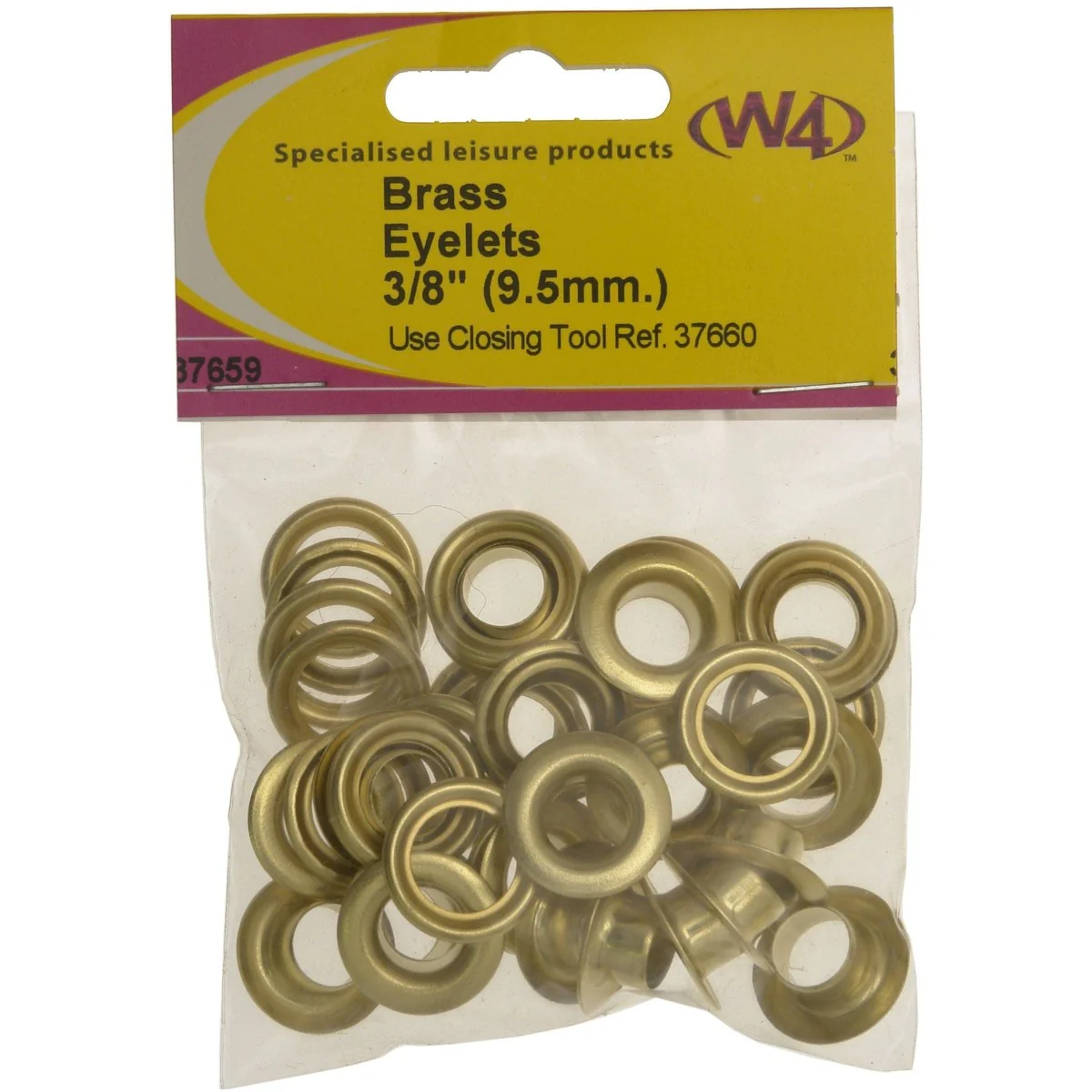 MDS1203 W4 Brass eyelets 3/8in, 9.5mm  20 per pack 37659