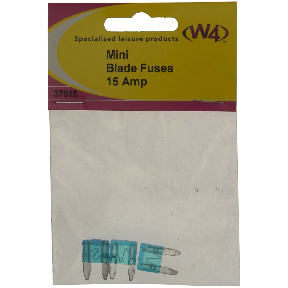 MDS1203 W4 Mini Blade Fuse 15 amp 3 pack 37015