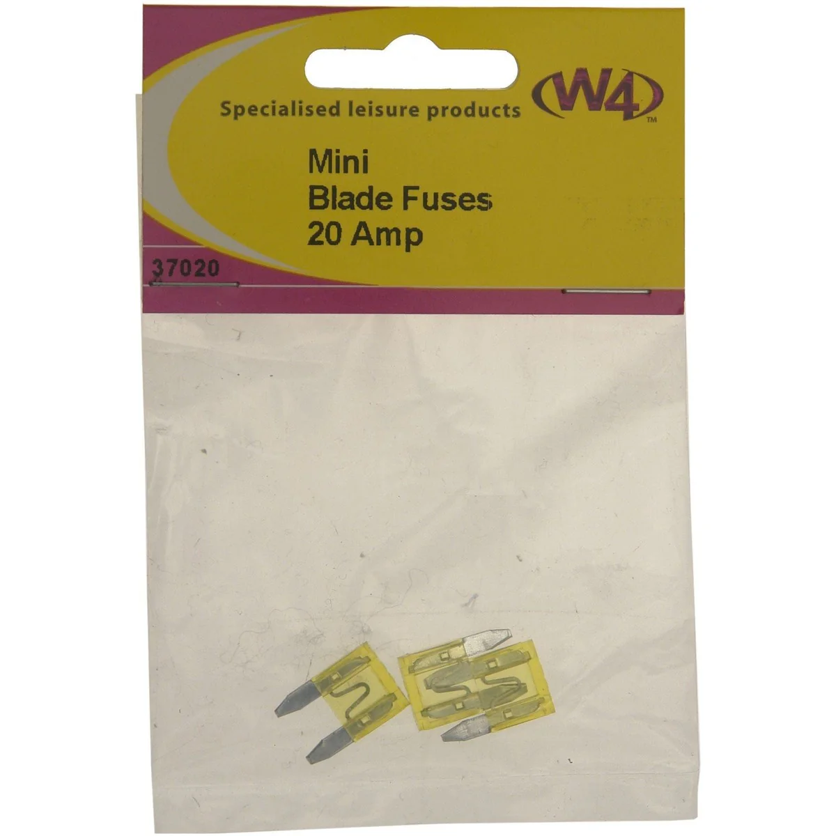 MDS1203 W4 Mini Blade Fuse 20 amp 3 pack 37020