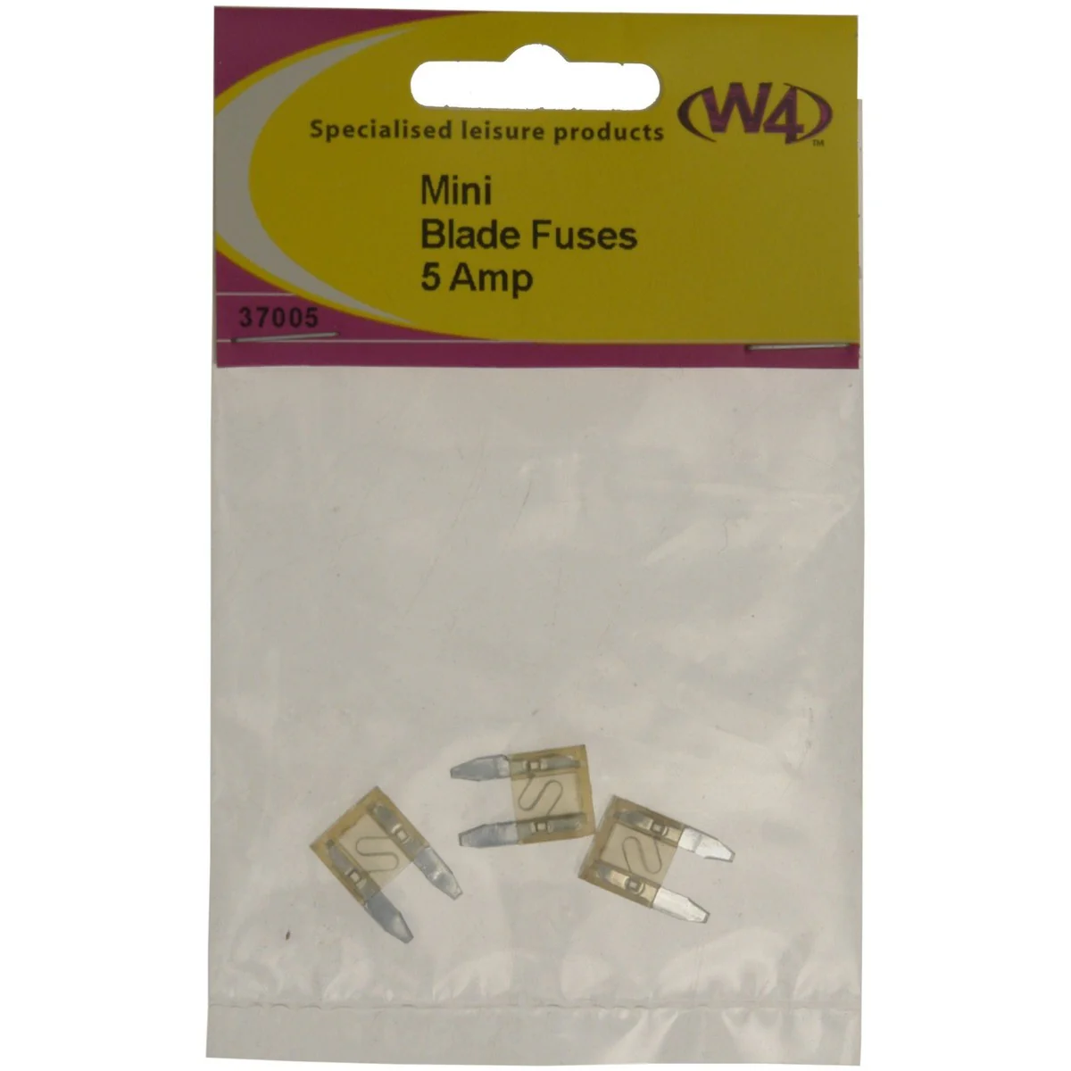 MDS1203 W4 Mini Blade Fuse 5 amp 3 pack 37005