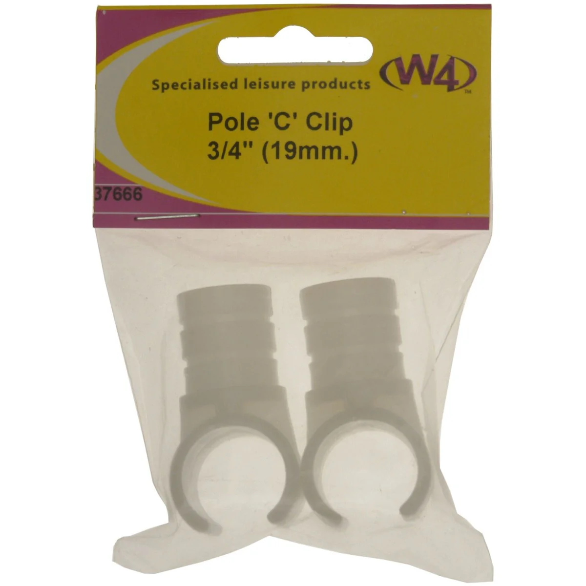 MDS1203 W4 Pole C clip 3/4in 19mm pack of 2 37666