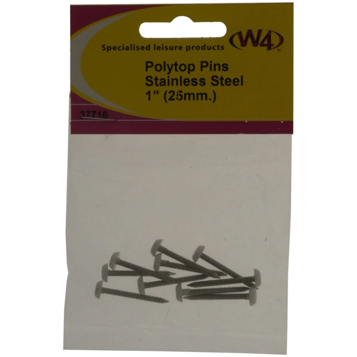 MDS1203 W4 Polytop pins 25mm stainless steel 37716