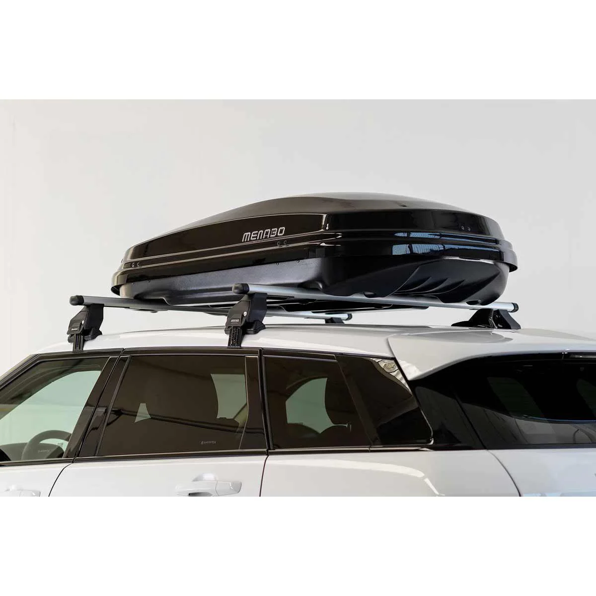 Menabo Diamond 450 Litre Black Roof Box with Duo / Dual  Opening (75kg Max.) - Image 2