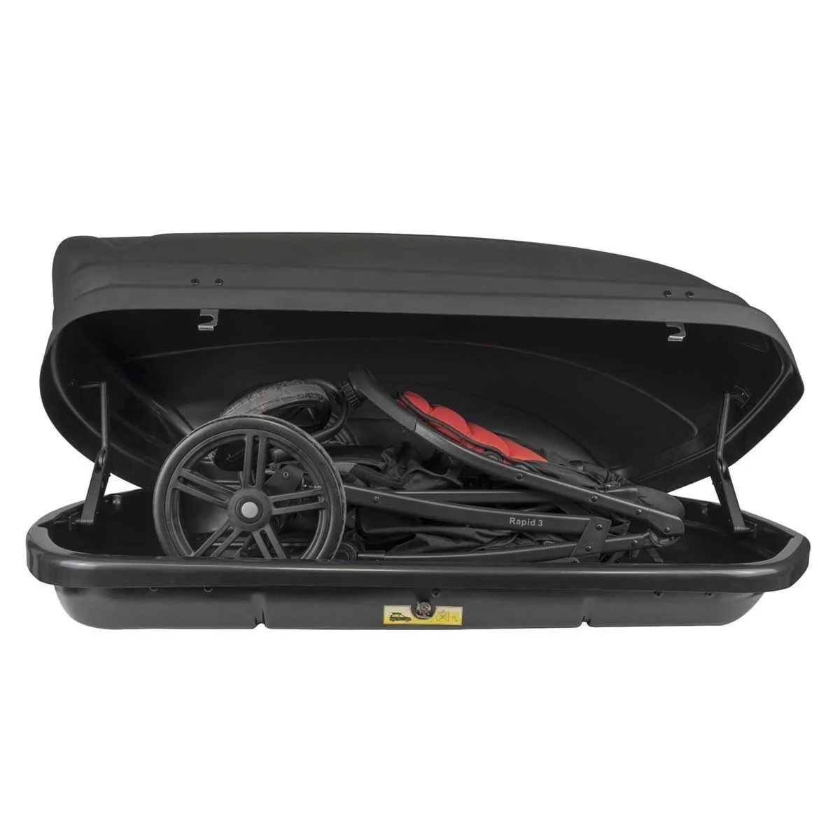 Menabo Mania 400 Litre Black Roof Box (75kg Max.) - Image 2