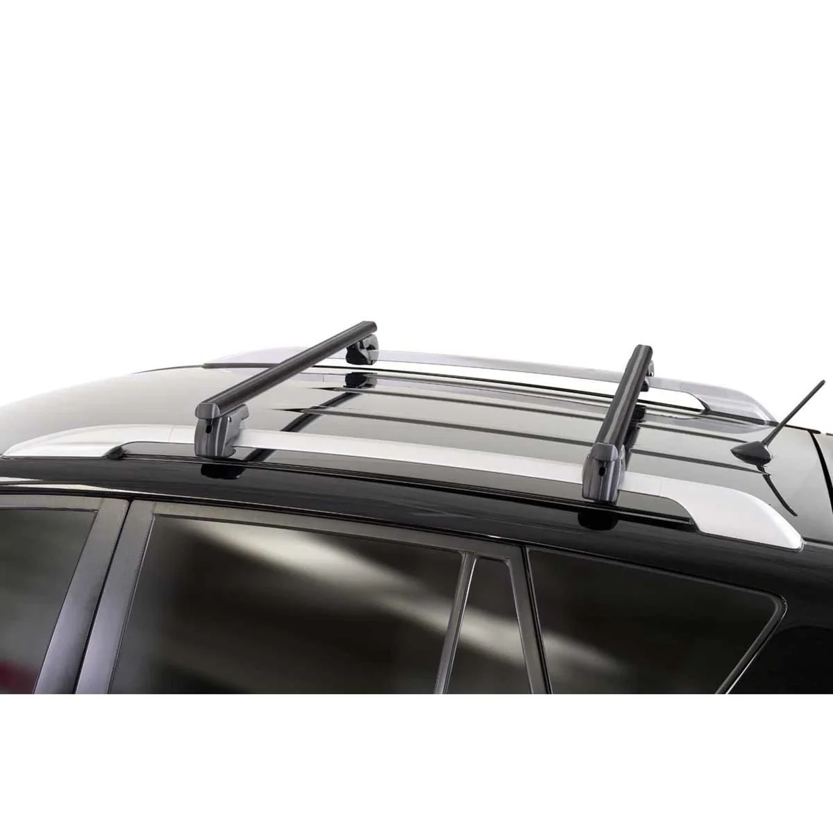 Menabo Shermon Black XL Raised Rail Roof Bars 1340mm (90kg Max.) - Image 2
