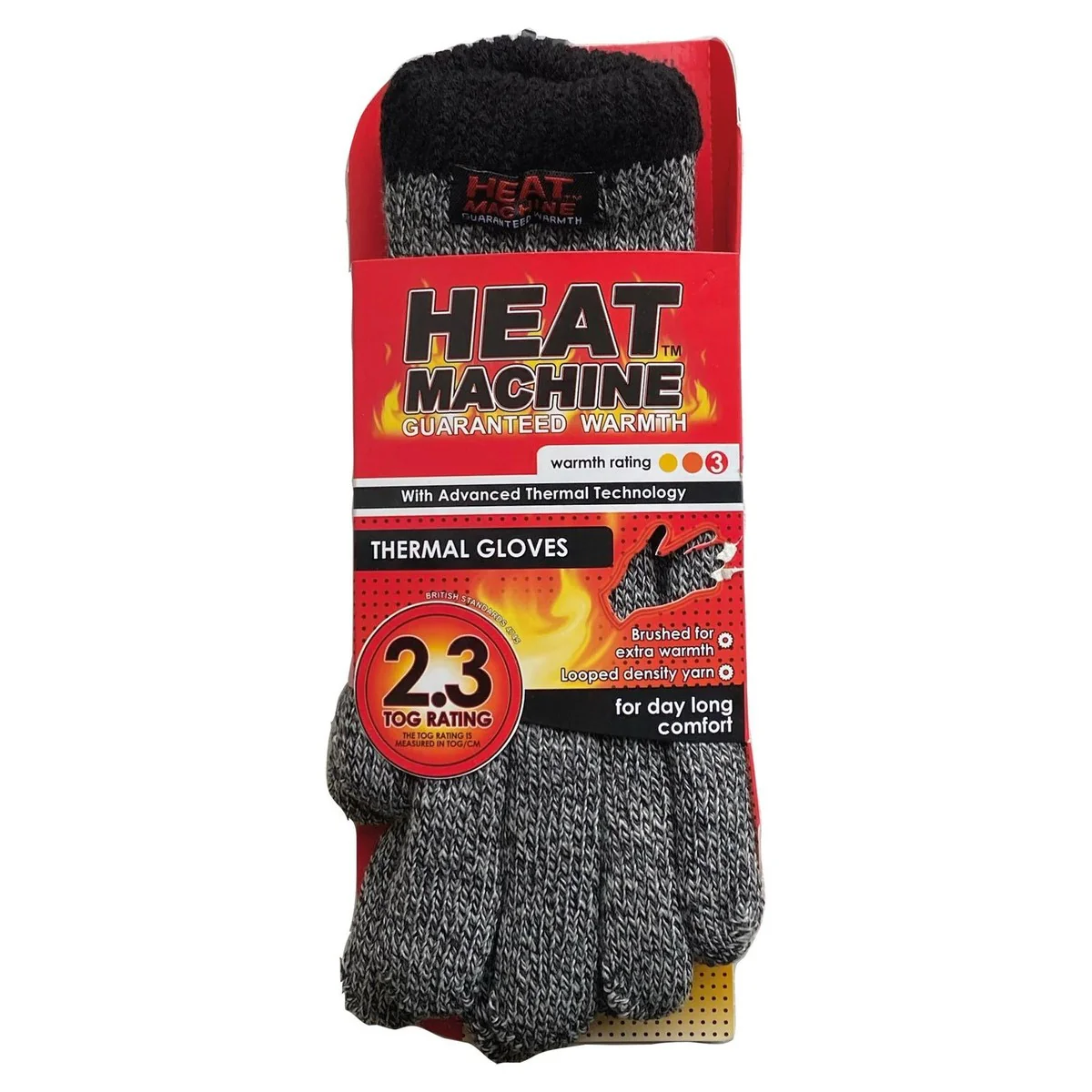 Mens grey marl thermal insulated gloves 2142 - Image 4