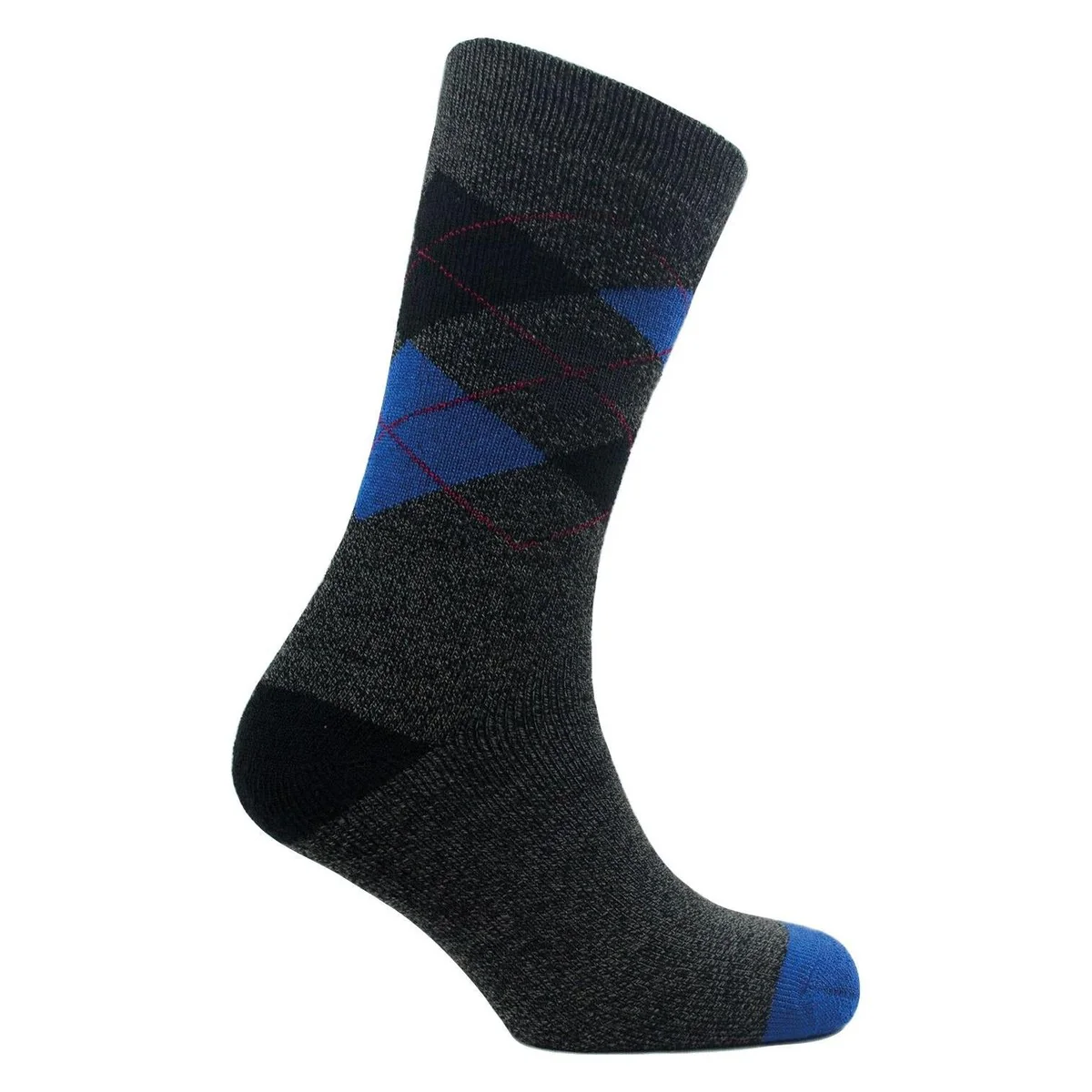 Mens lightweight thermal insulated argyle socks (assorted colours) 2739 - Image 3