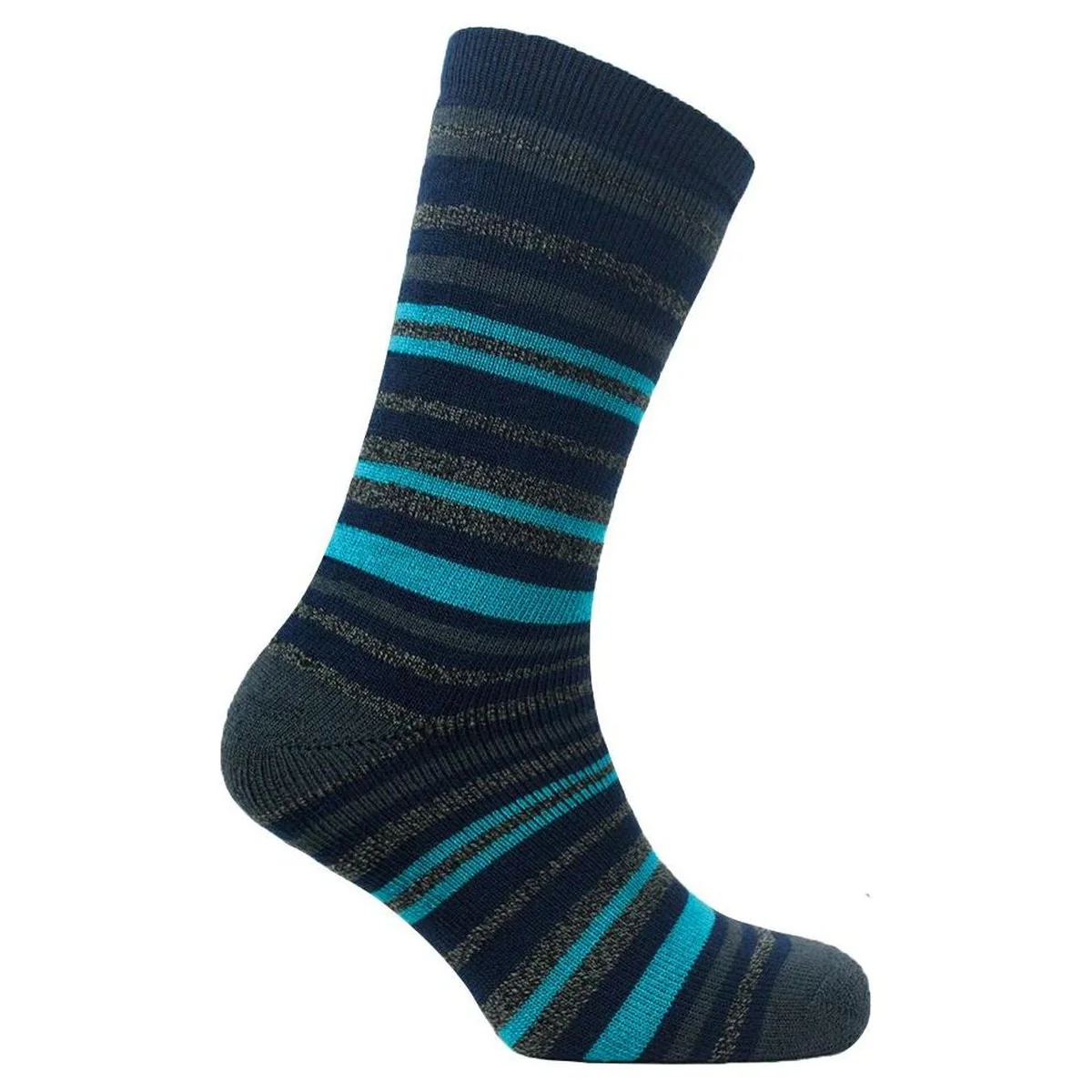 Mens lightweight thermal insulated striped socks (assorted colours) 2741 - Image 3