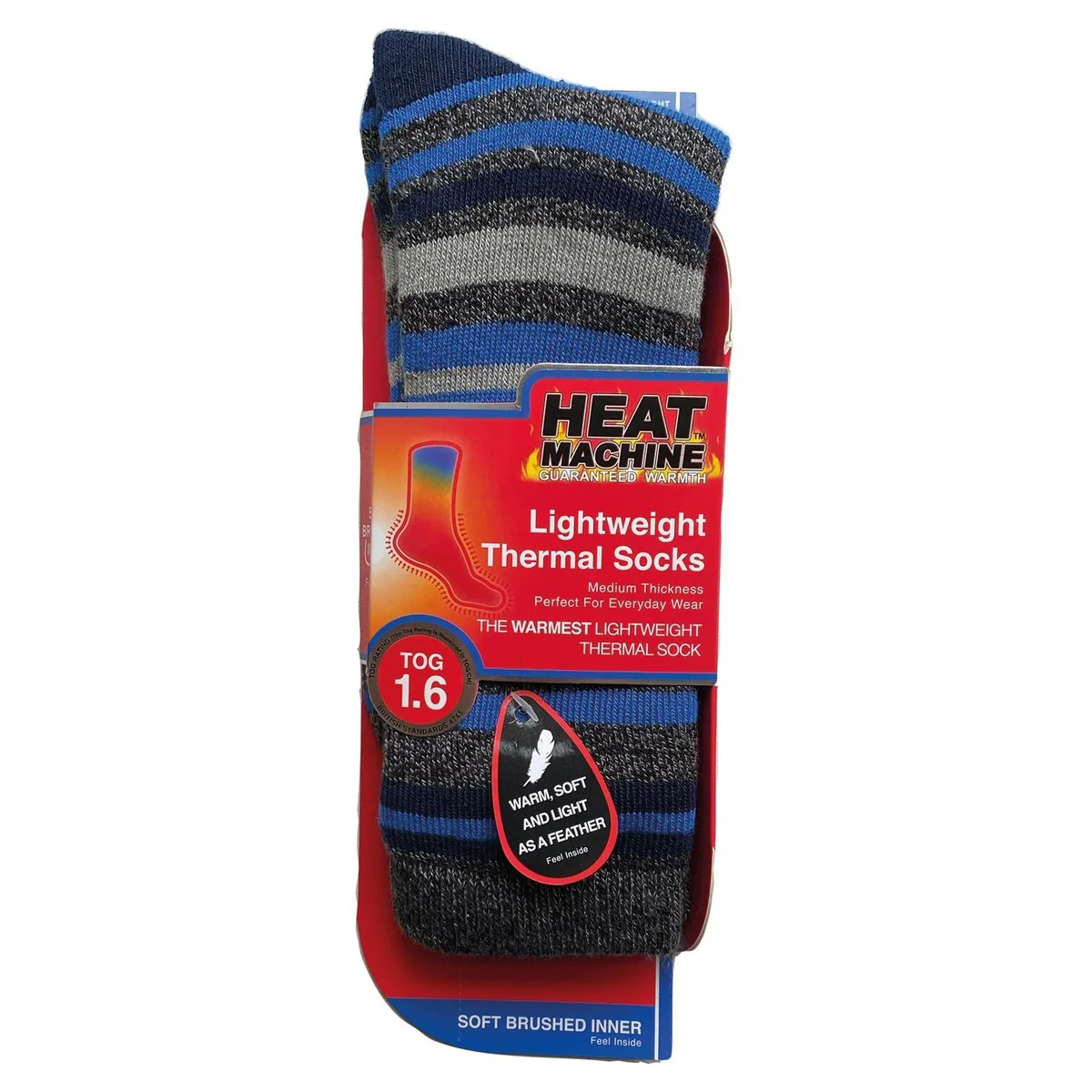 Mens lightweight thermal insulated striped socks (assorted colours) 2741 - Image 6