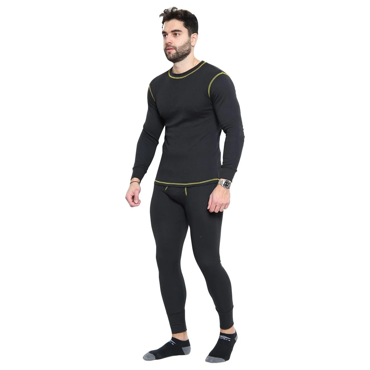 Mens Rough and Tough Thermal Long John  BLACK (mixed Sizes) 3130 - Image 2