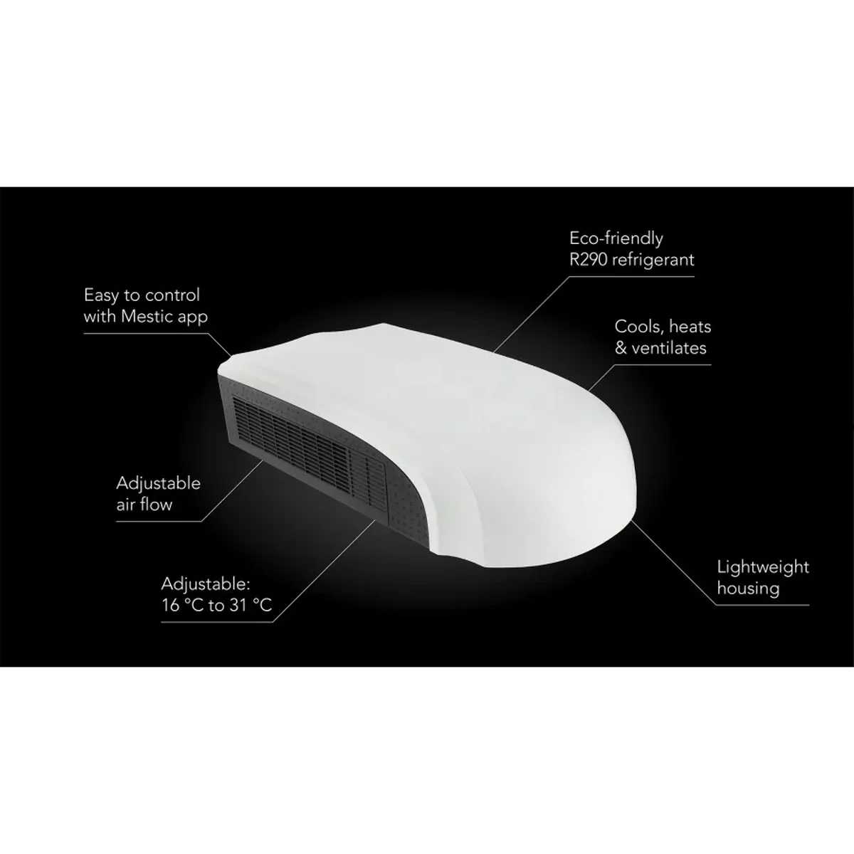 Mestic Roof Top Air Conditioner Rta-2500L White - Image 6