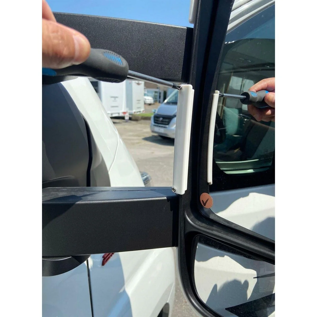 Milenco Mirror Protectors Ducato Boxer Relay Long Arm White Pair (new Model) - Image 6